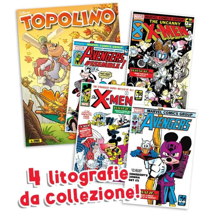 Topolino 3595 Con Litografie Marvel