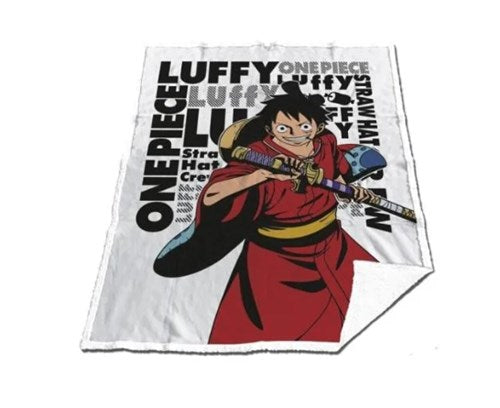 One Piece - Coperta Sherpa 130x170cm - Luffy "Wano"