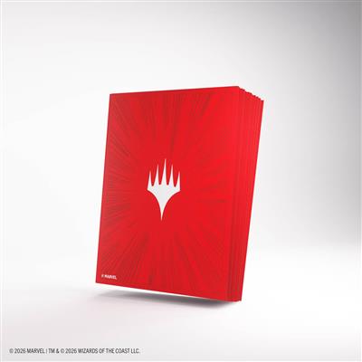 Gamegenic - Marvel Super Heroes Double Sleeving Pack 100 - Comic Burst Red