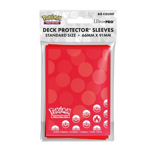 Ultra-Pro - Pokemon - 65 Deck Protector Sleeves Standard Size - Fire Type