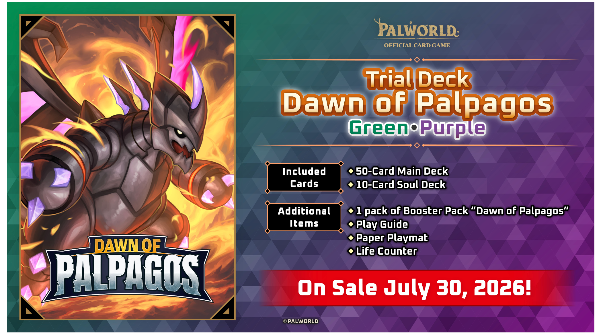 Palworld - TD02 Dawn of Palpagos Green-Purple ENG