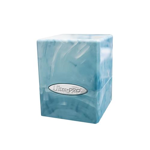 Ultra-Pro Deck Box Marble Satin Cube - Light Blue e White