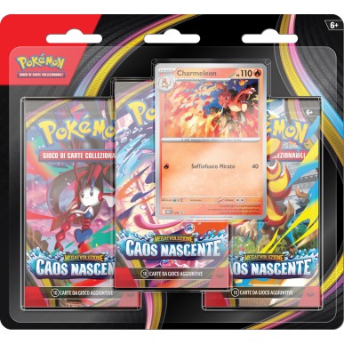 Pokemon - Megaevoluzione: Caos Nascente - 3 Pack Blister - Charmeleon ITA