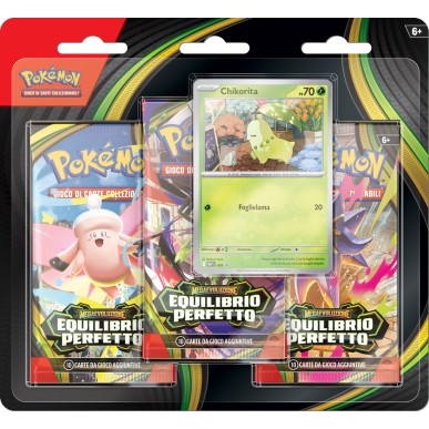 Pokemon - Megaevoluzione: Equilibrio Perfetto - 3 Pack Blister - Chikorita
