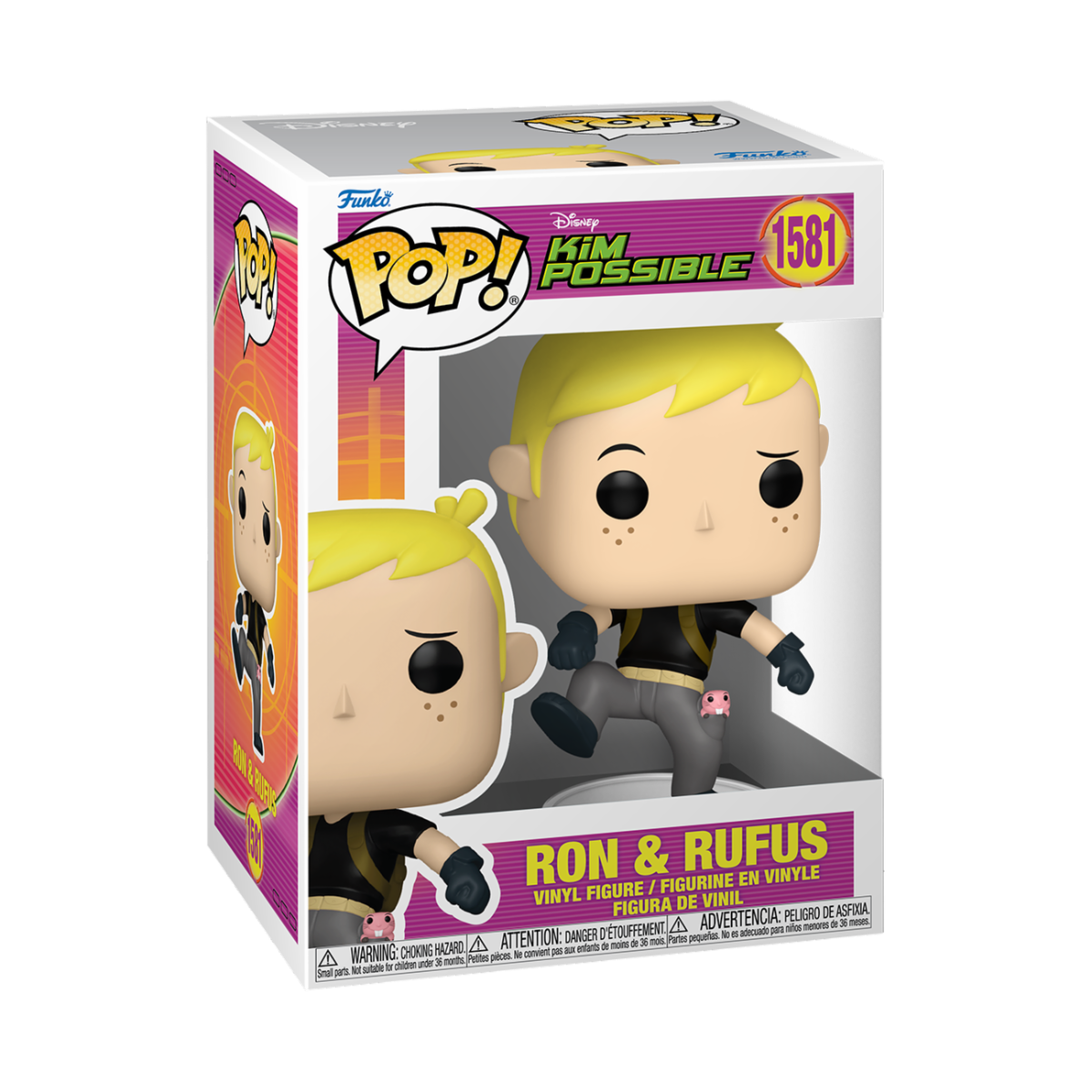 Funko Pop - Kim Possible - Ron with Rufus
