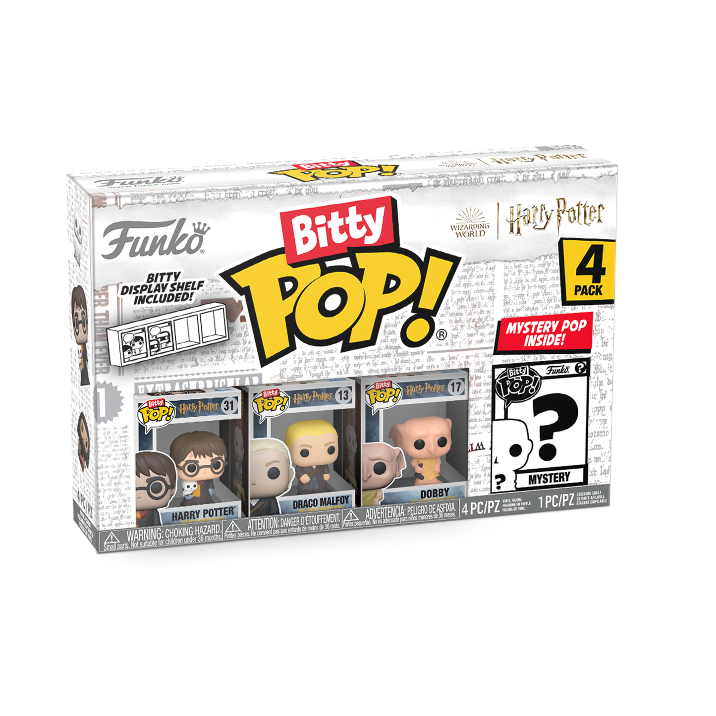 Funko Pop - Harry Potter - Funko Bitty POP 4 Packs Harry, Draco, Dobby