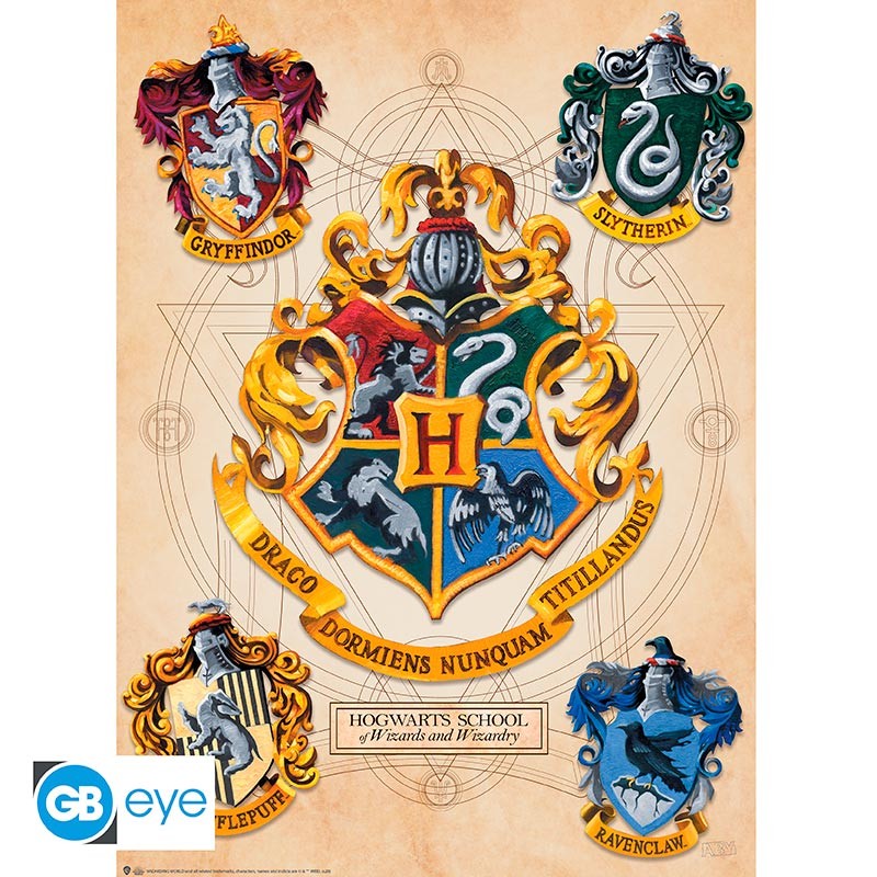 Poster Coppia Mappa del Malandrino - Stemmi Case - Harry Potter