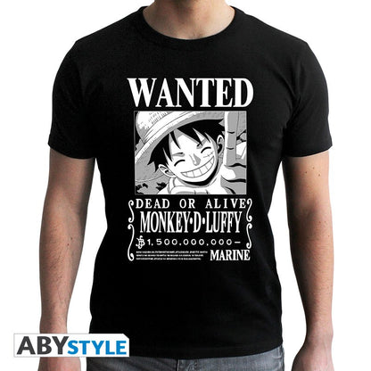 One Piece - T-Shirt Wanted Nera Uomo