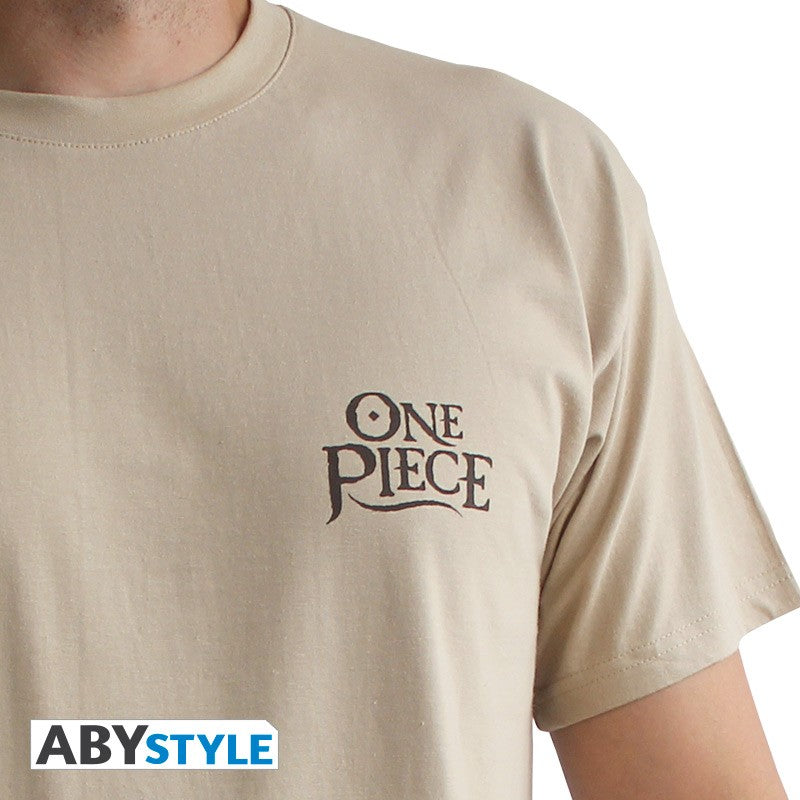 One Piece - T-Shirt Wanted Beige Uomo