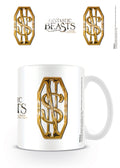 Tazza Logo Newt Scamander sfondo Bianco