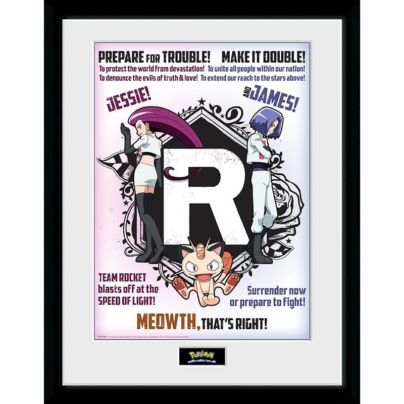 Pokemon - Framed Poster Team Rocket